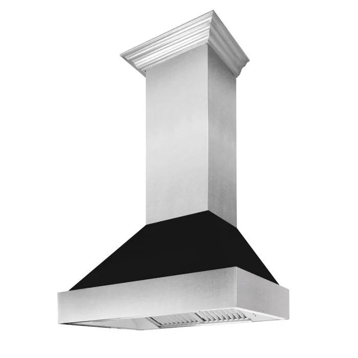 48" Snow Finish Range Hood with Black Matte Shell (8654BLM-48)