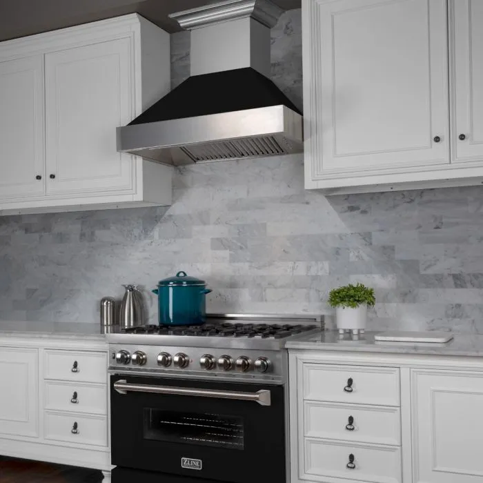 48" Snow Finish Range Hood with Black Matte Shell (8654BLM-48)