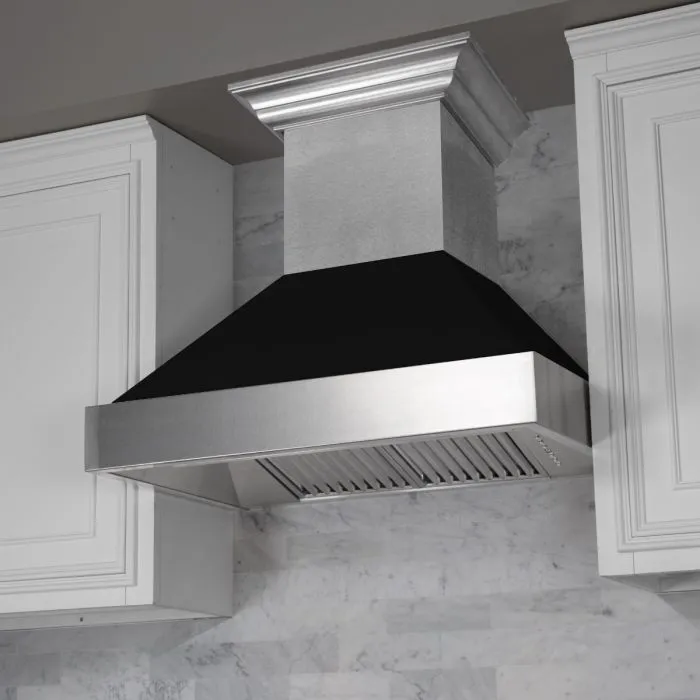 48" Snow Finish Range Hood with Black Matte Shell (8654BLM-48)