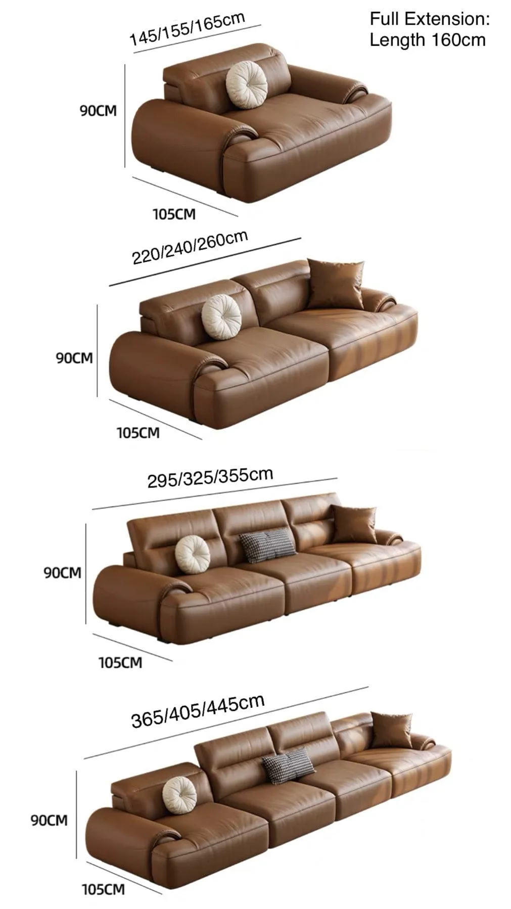 Aroy Electric Motorized Leather Sofa Bed