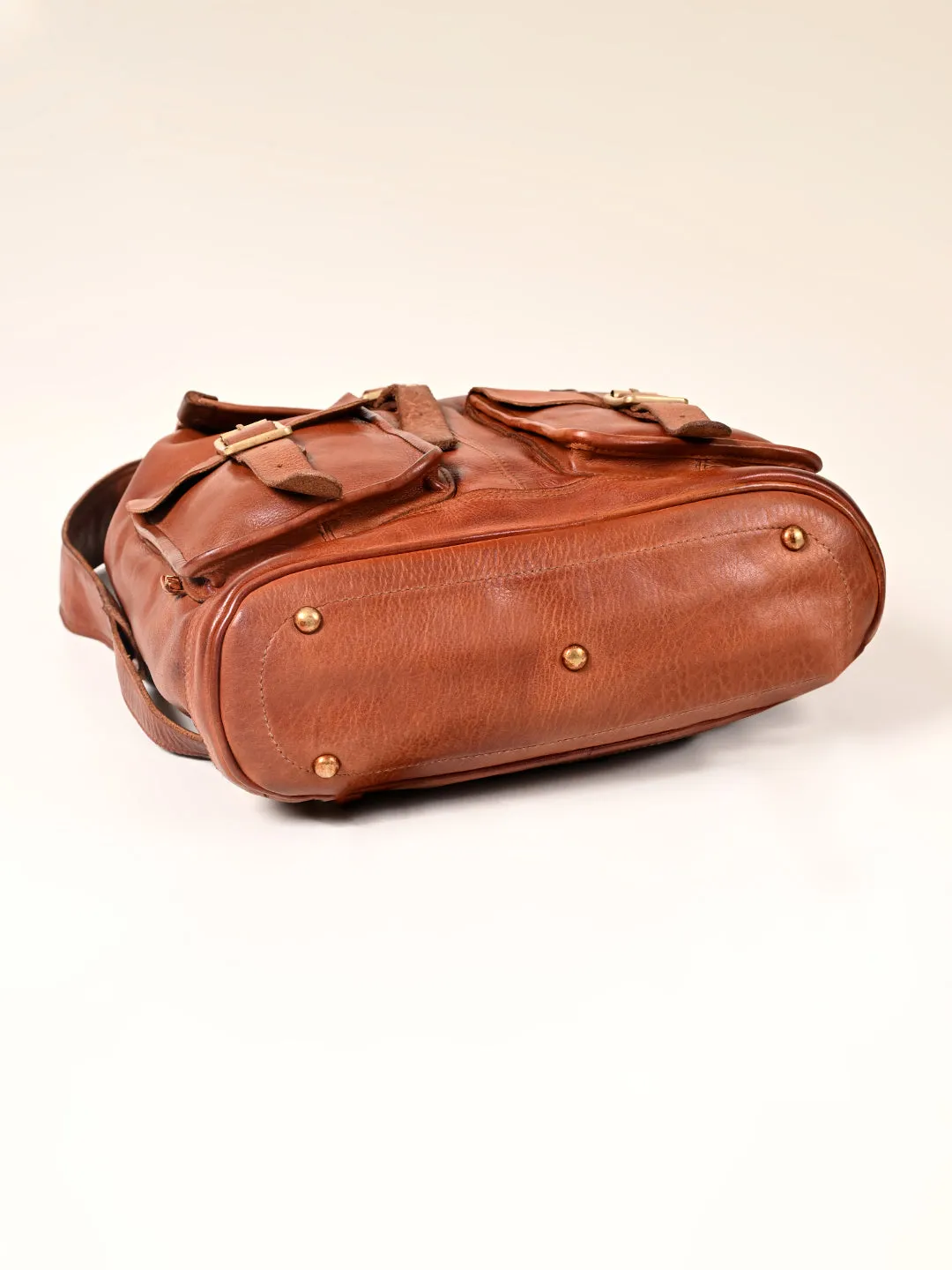 Art N Vintage Samba : Real Leather Tan Backpack