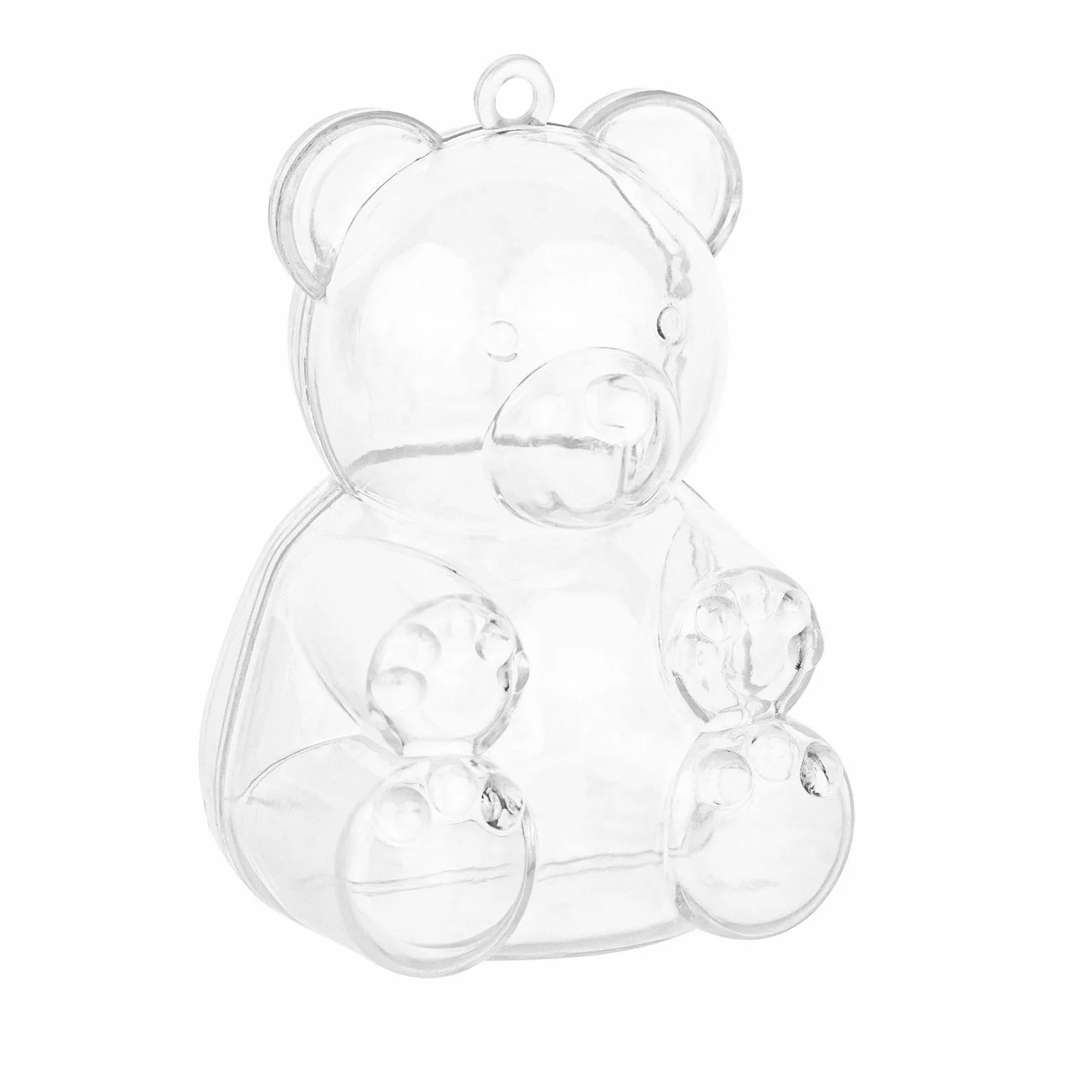 Bear Shaped Acrylic Candy Boxes 24 Pack 1.96"x1.77"x2.75"