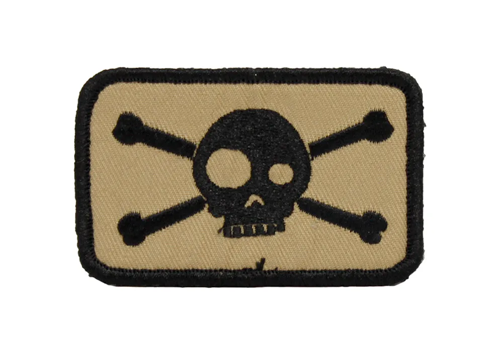 Big Eye Socket Skull and Crossbones Velcro Patch