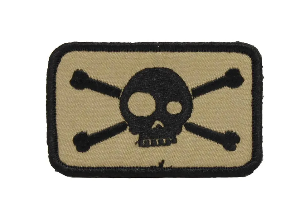 Big Eye Socket Skull and Crossbones Velcro Patch