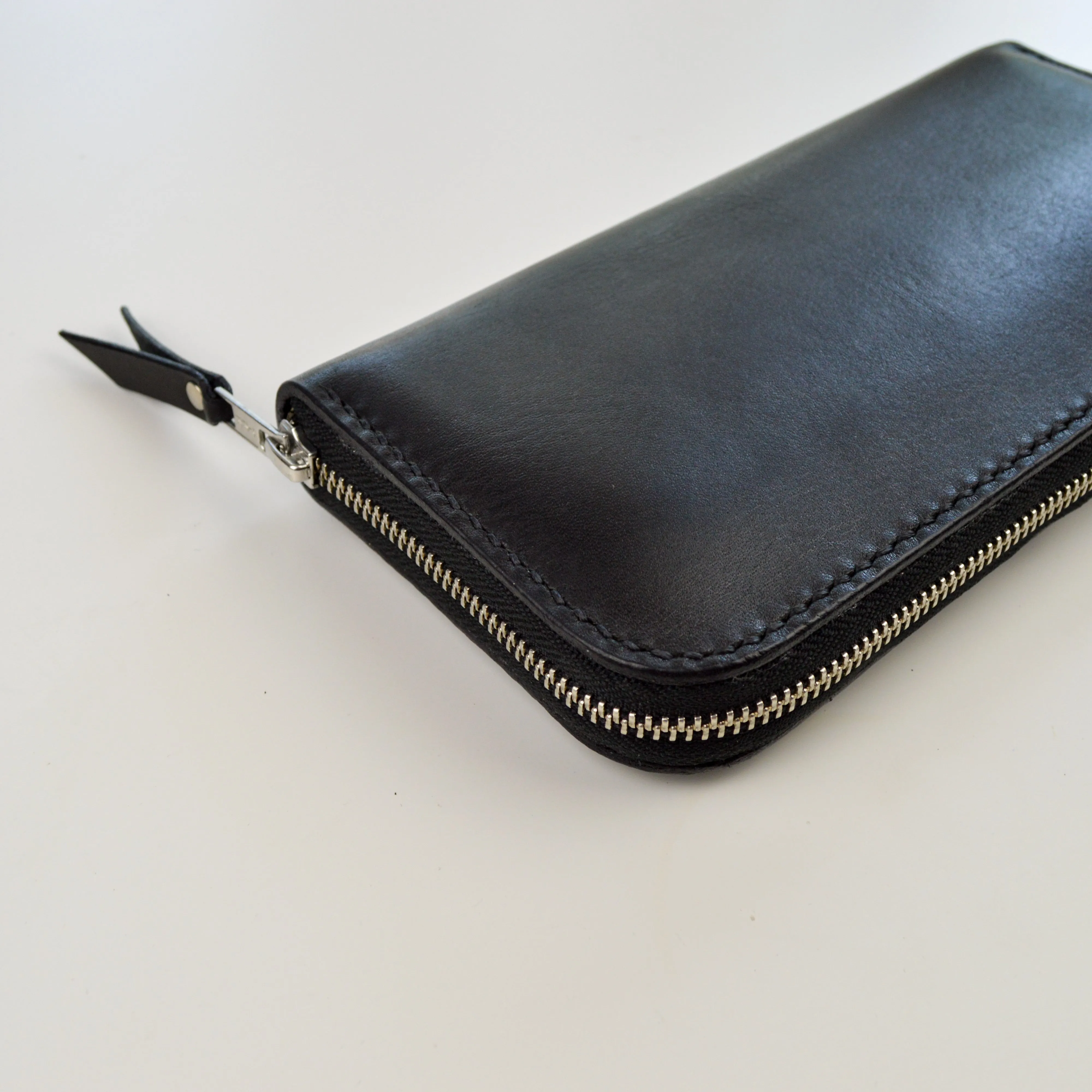 Black leather clutch, leather wallet mens