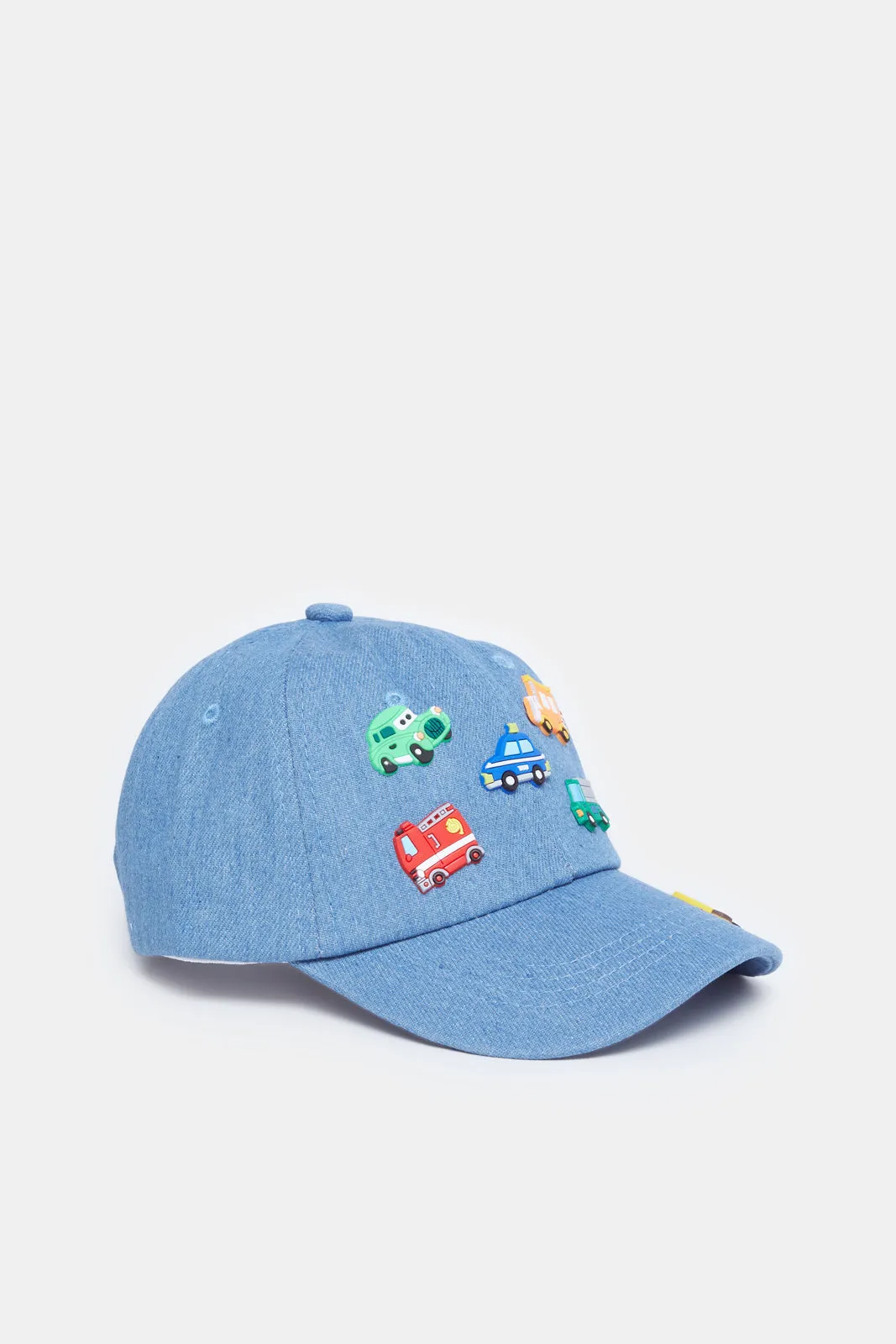 Boys Blue Truck Embellished Cap