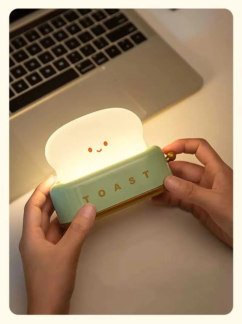 Bread Toast Cartoon LED Night Light