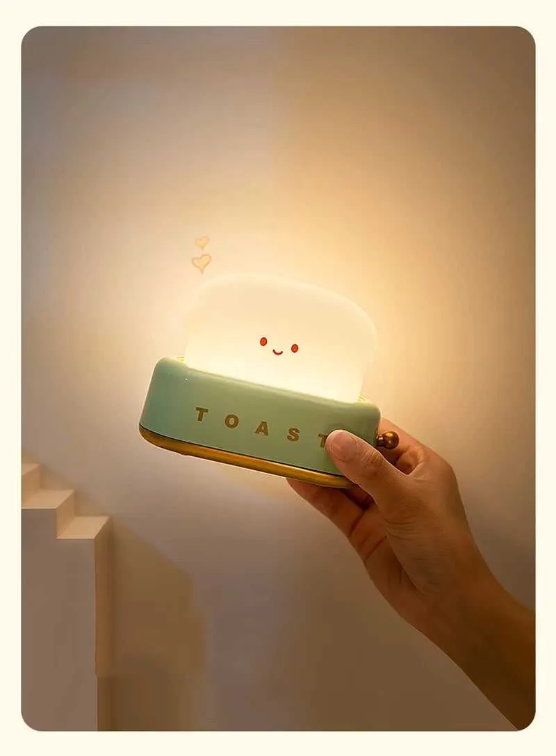 Bread Toast Cartoon LED Night Light