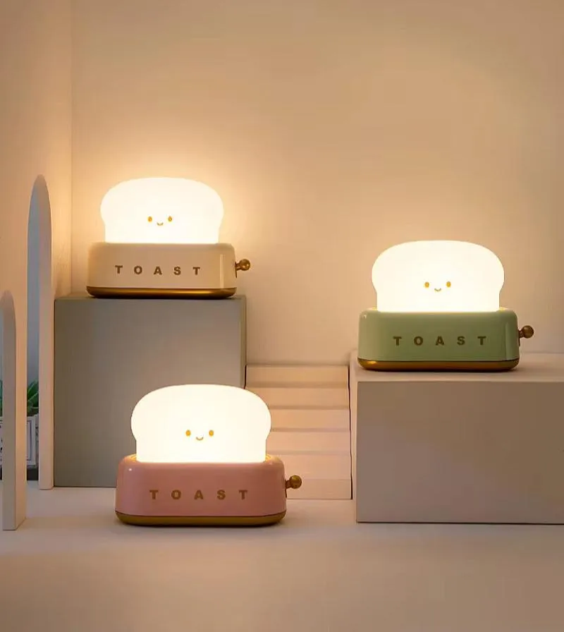 Bread Toast Cartoon LED Night Light