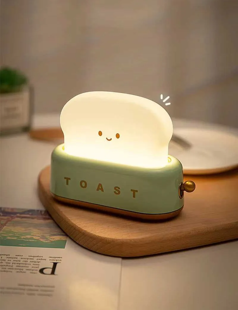 Bread Toast Cartoon LED Night Light