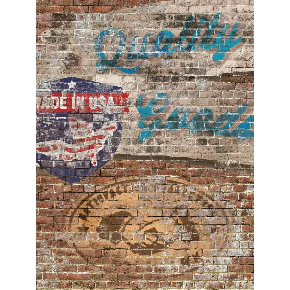 Brick Sign Wall Printed Backdrop