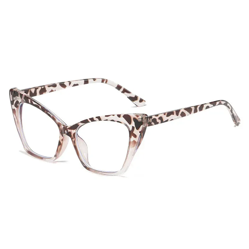 CCspace Women's Full Rim Square Cat Eye Plastic Eyeglasses 57427