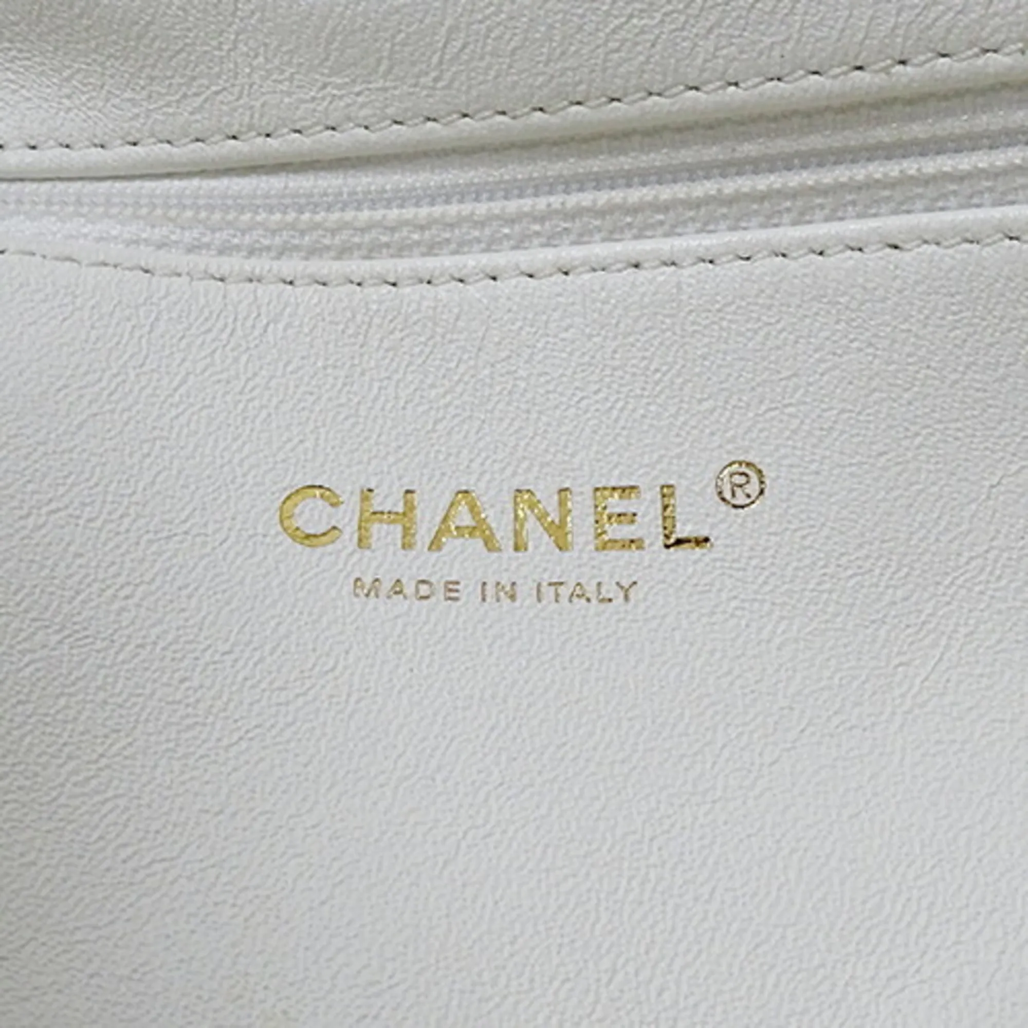 CHANEL Bag Matelasse Women's Backpack Caviar Skin White