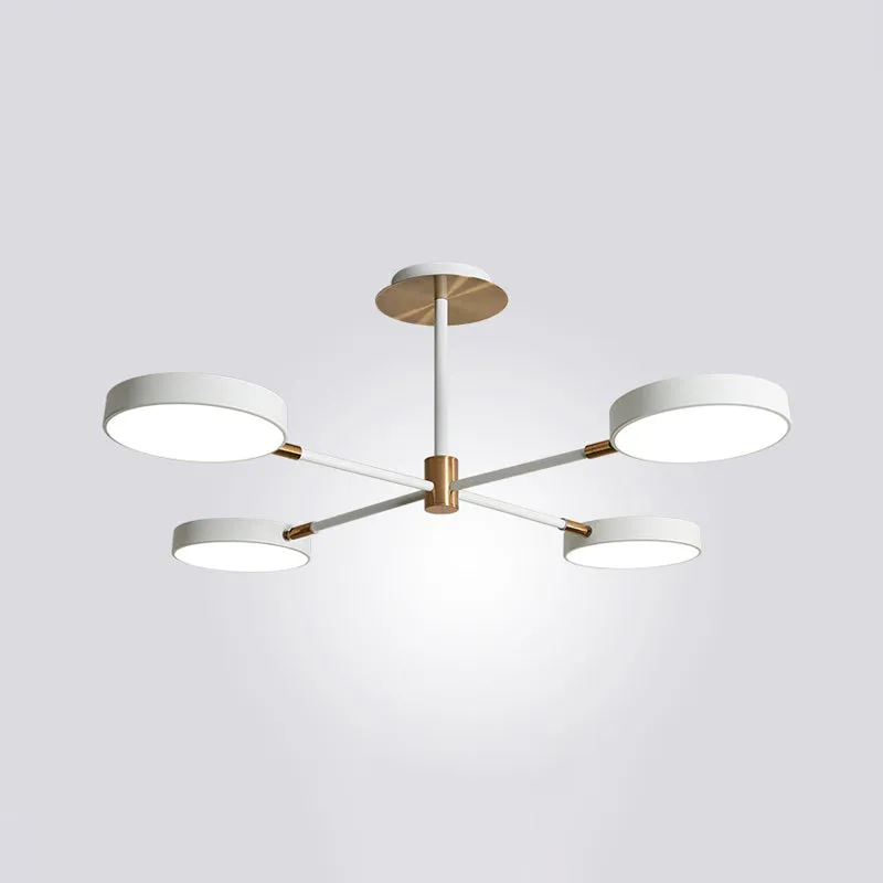 Contemporary Acrylic Drum Pendant Chandelier with Sputnik Design - Stylish Suspension Lighting Fixture