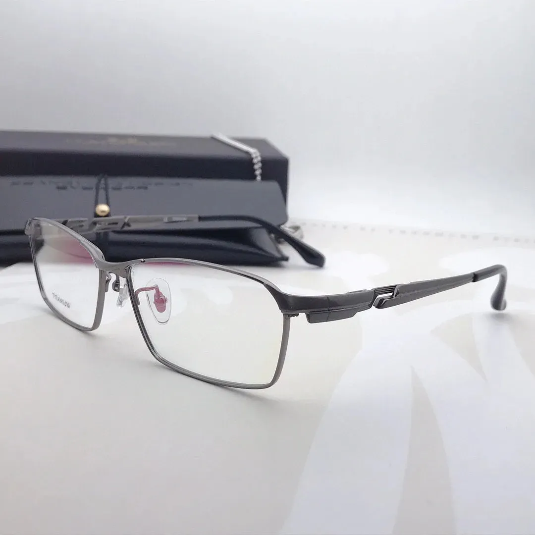 Cubojue Mens Full Rim Square Titanium Reading Glasses A6149