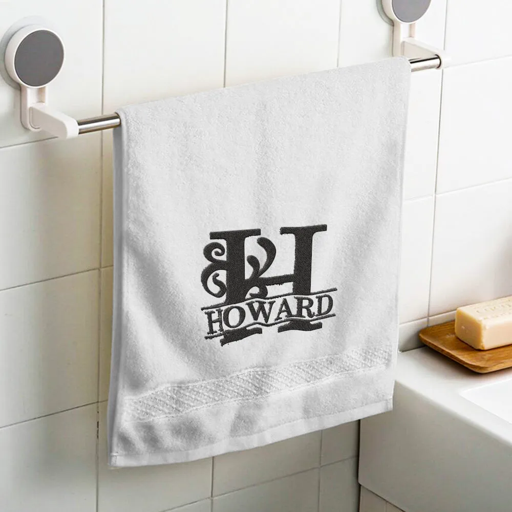 Custom Embroidered Towel Personalised Initial and Name Towel Gift for Lover