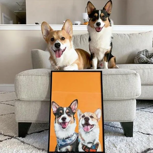 Custom Pet Art Framed Print