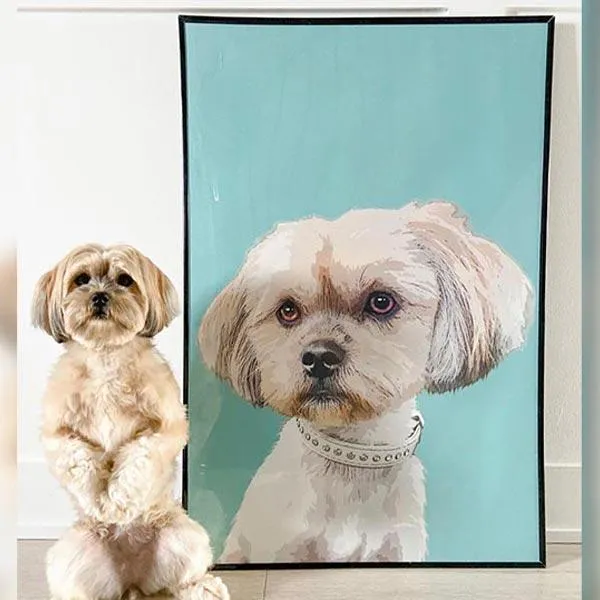 Custom Pet Art Framed Print