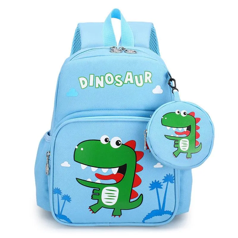 Dino Backpack - Sky Blue