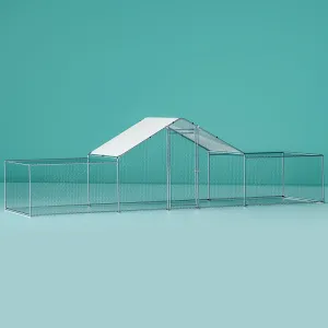 Durable Galvanized Steel Chicken Coop with Weather-Resistant Roof by i.Pet