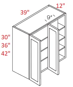 EB02-WBC39/4242 Elegant Smokey Gray Assembled Wall Blind Corner Cabinet