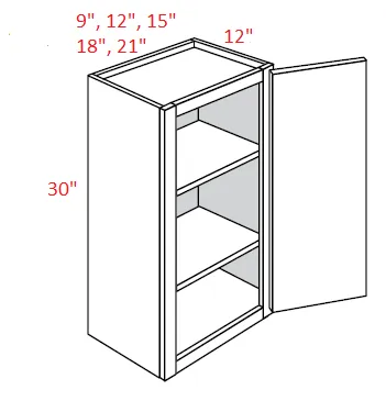 EB22-1830 Elegant Dove Assembled 18x30 Wall Cabinet