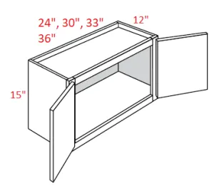 EB22-3615 Elegant Dove Assembled 36x15 Wall Cabinet