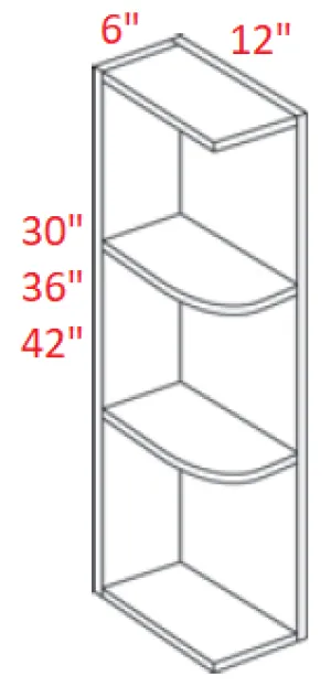 EB22-WS30 Elegant Dove Assembled Knick Knack Wall shelf