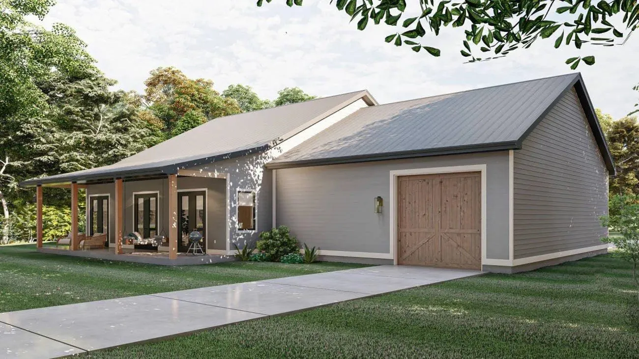 Elegant Single-Story Home Design with Spacious Garage