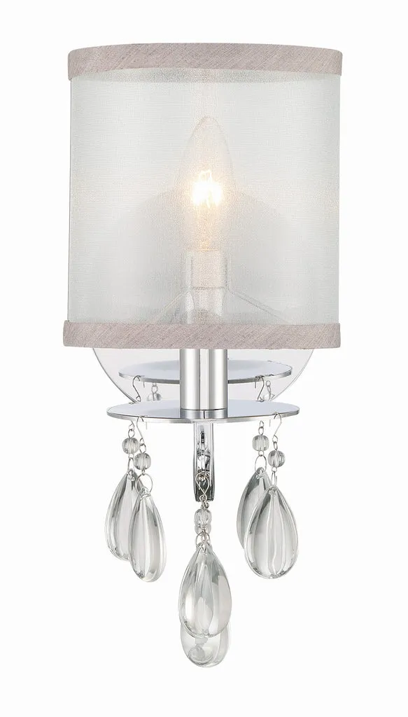 Hampton 1 Light Polished Chrome Sconce