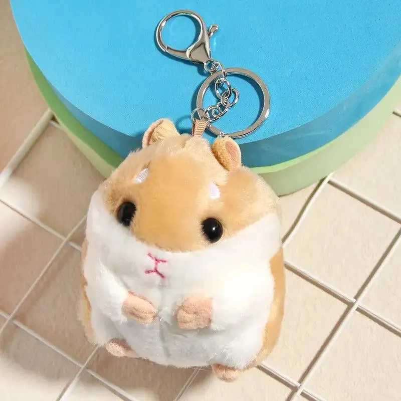 Hamster Keychain Backpack Charms Stuffed Animals Keyring