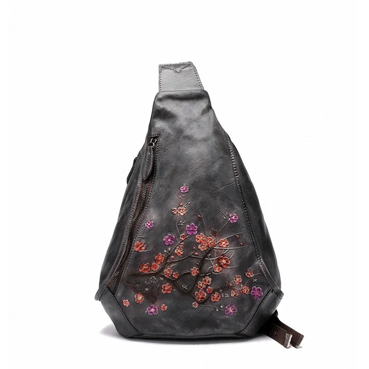 Handmade Cowhide Leather Backpack for Women D401