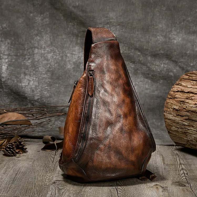 Handmade Cowhide Leather Backpack for Women D401