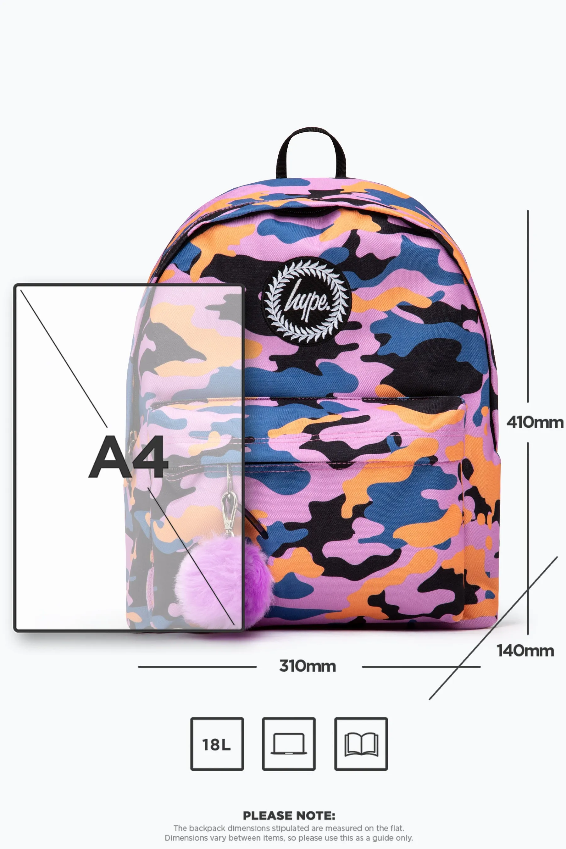 Hype Purple & Orange Camo Backpack