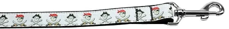 Jolly Roger Nylon Dog Leash 5-8 Inch Wide 4ft Long