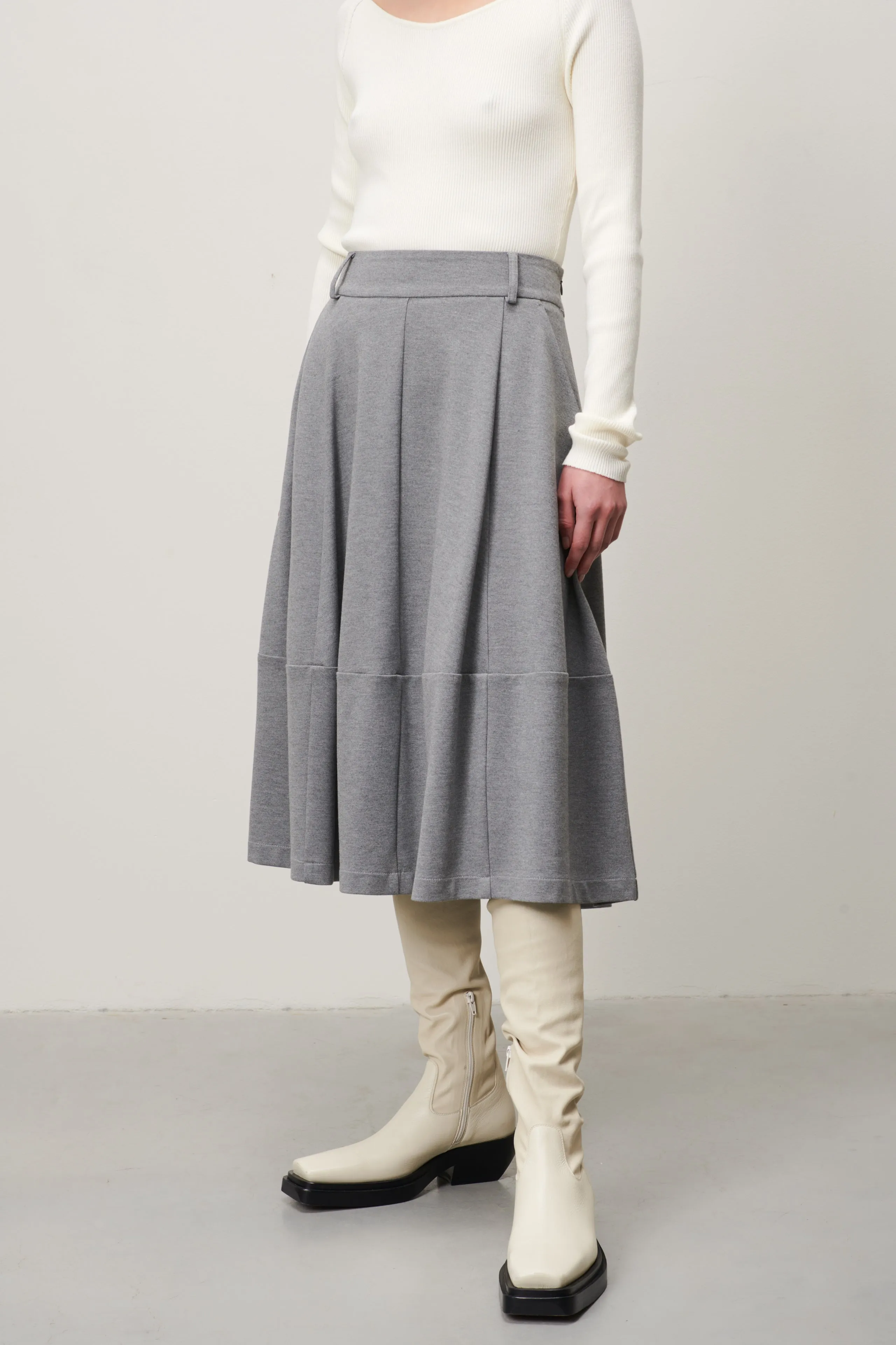 Karina Skirt Eco Viscose | Light Grey