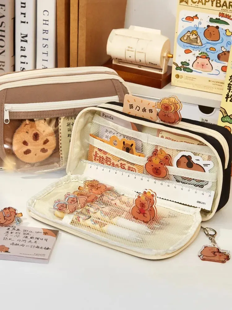 Kawaii Cute Capybara Stationery Pencil Case