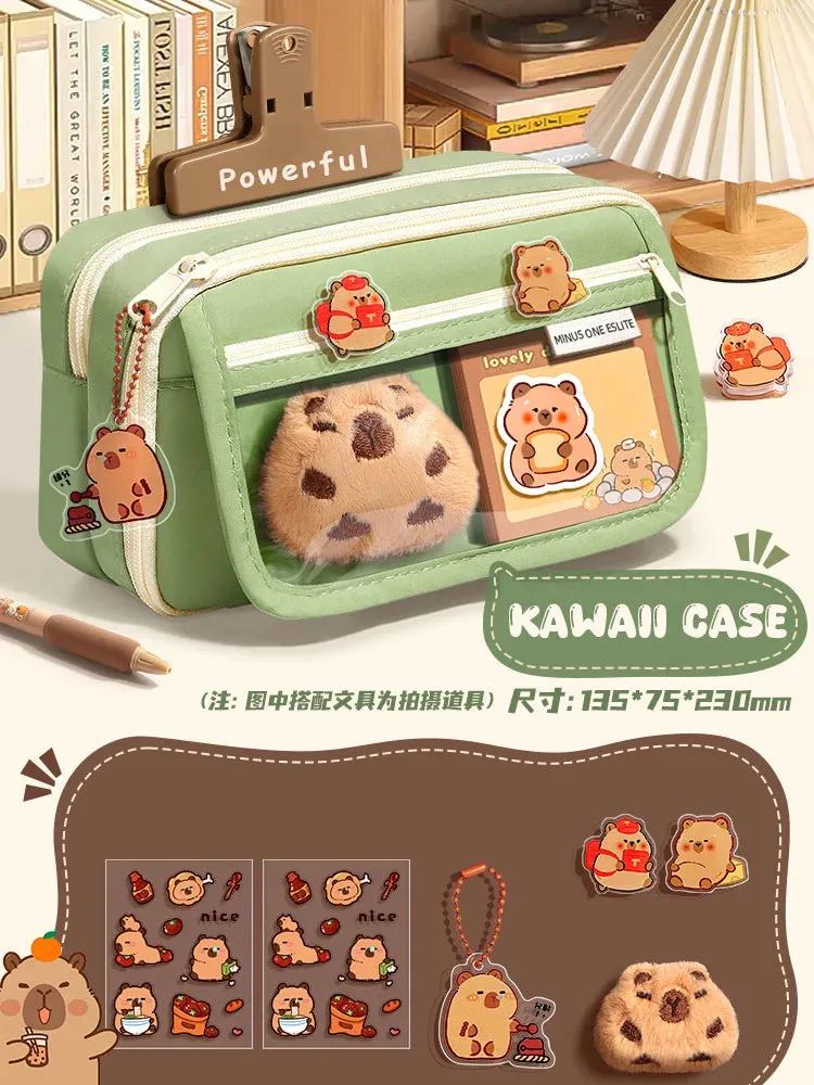 Kawaii Cute Capybara Stationery Pencil Case