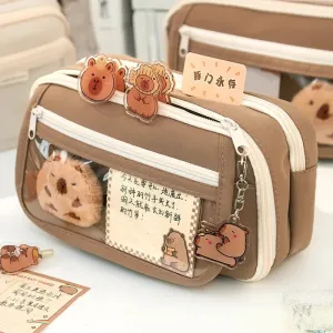 Kawaii Cute Capybara Stationery Pencil Case