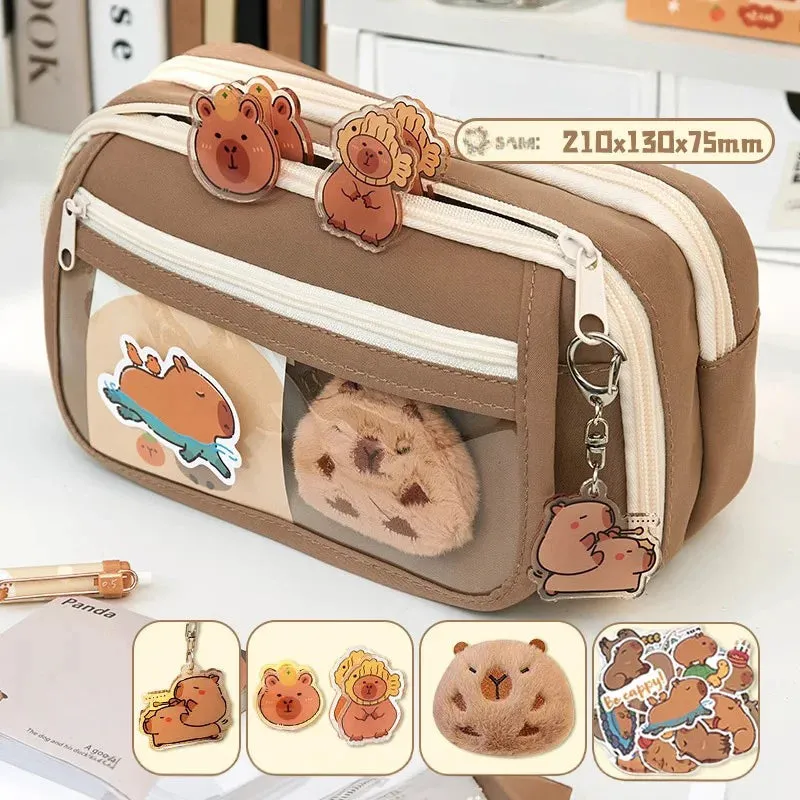 Kawaii Cute Capybara Stationery Pencil Case