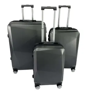 Kuber Industries Set of 3 Lightweight 20inch, 24inch, 28inch Cabin Trolley Bags with 360 Degree Wheels | Expandable Carry-On Cabin Luggage Suitcase | Bags for Travel | 60053PCGRY-Grey