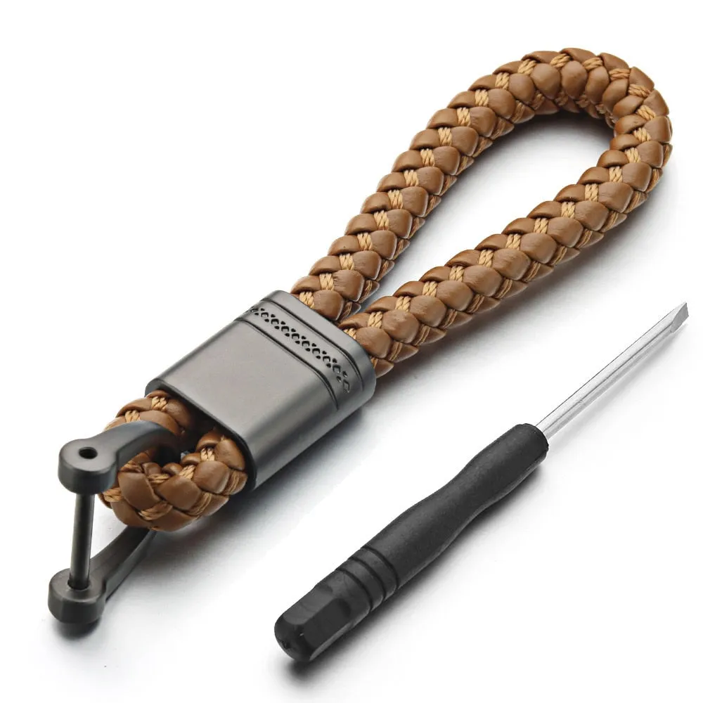 Leather Rope KeyChain For Car