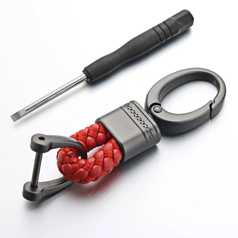 Leather Rope KeyChain For Car