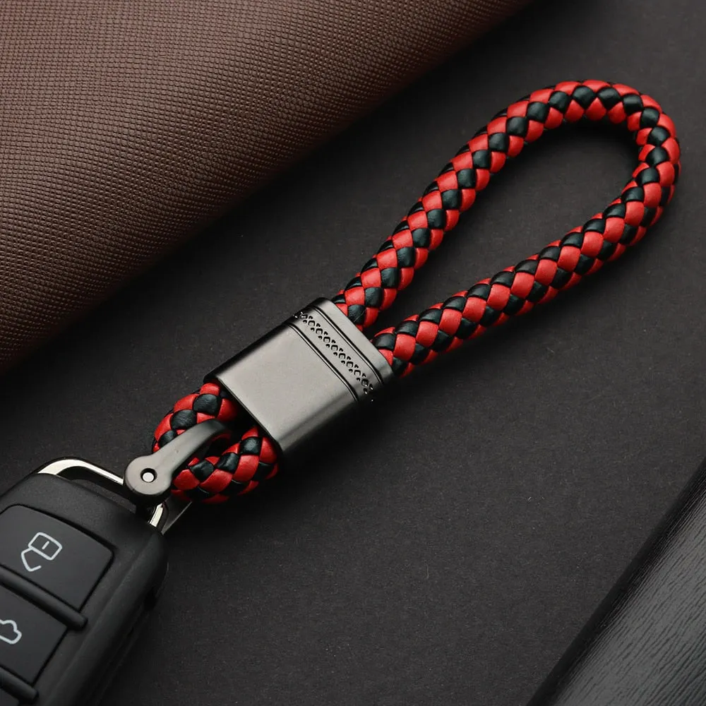 Leather Rope KeyChain For Car