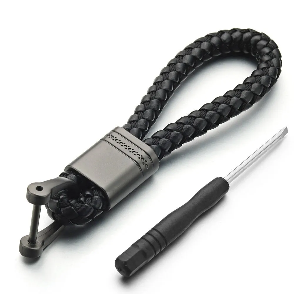 Leather Rope KeyChain For Car