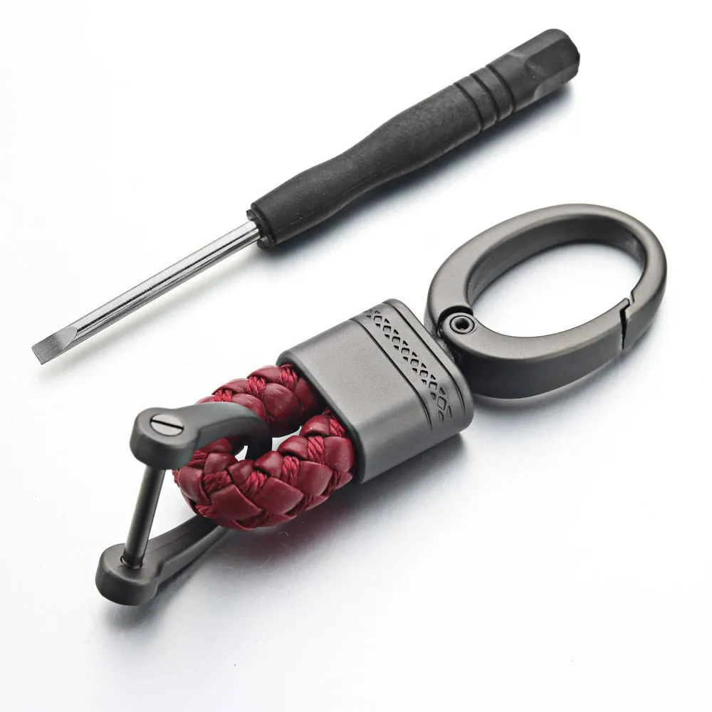 Leather Rope KeyChain For Car