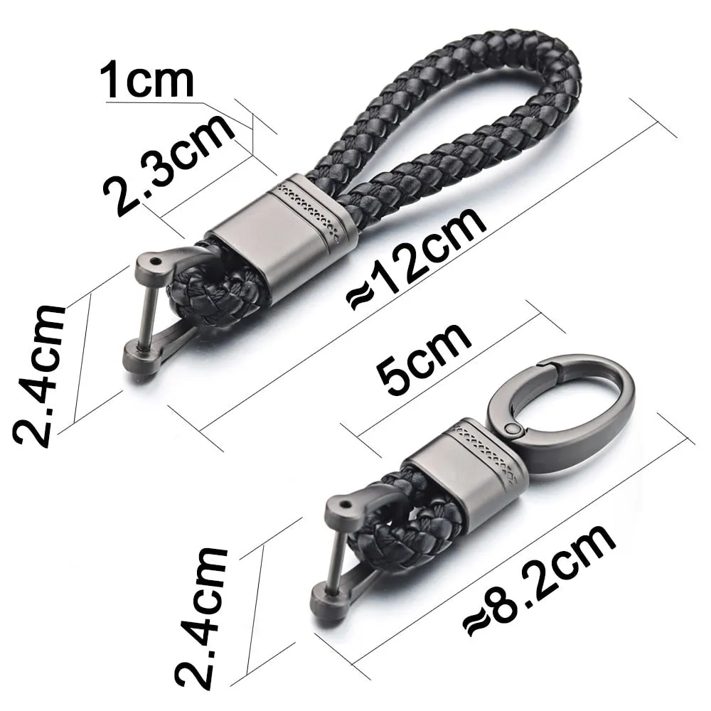 Leather Rope KeyChain For Car