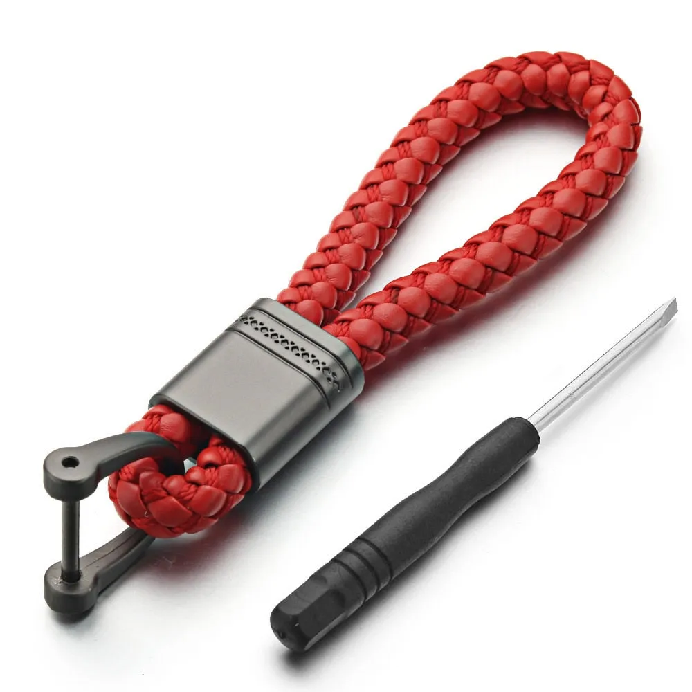 Leather Rope KeyChain For Car