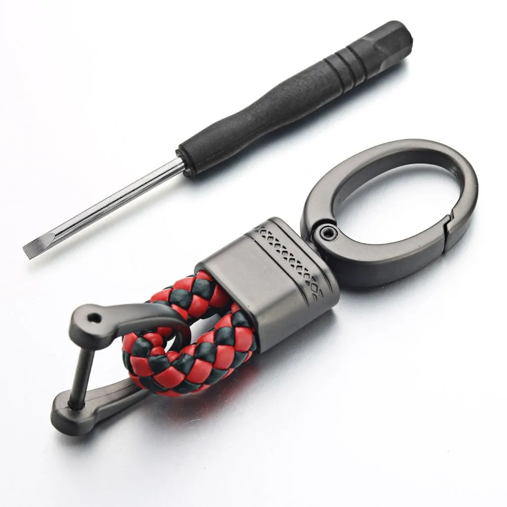 Leather Rope KeyChain For Car