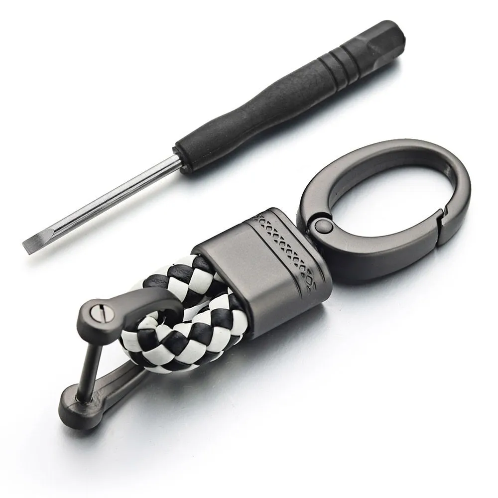 Leather Rope KeyChain For Car